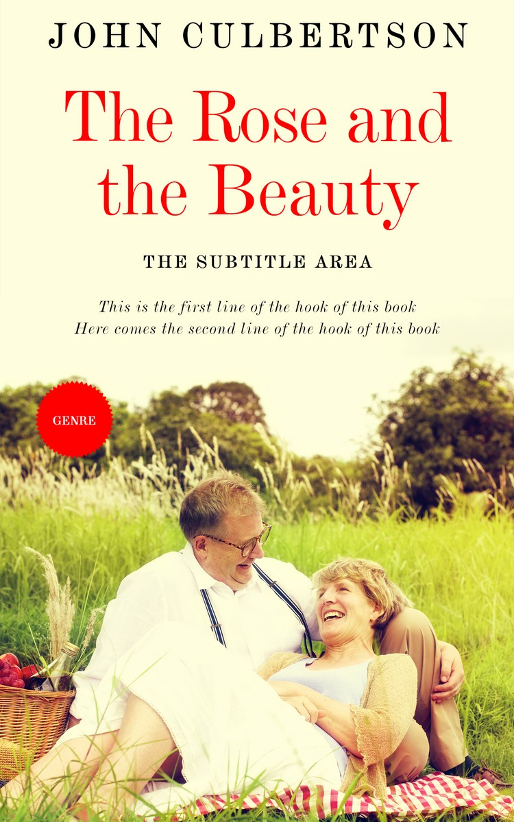 2D view of Premade Romance Book Cover - Citrine White