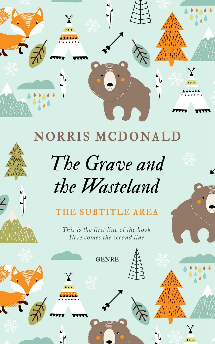 2D view of Premade Abstract Book Cover - Apple Green