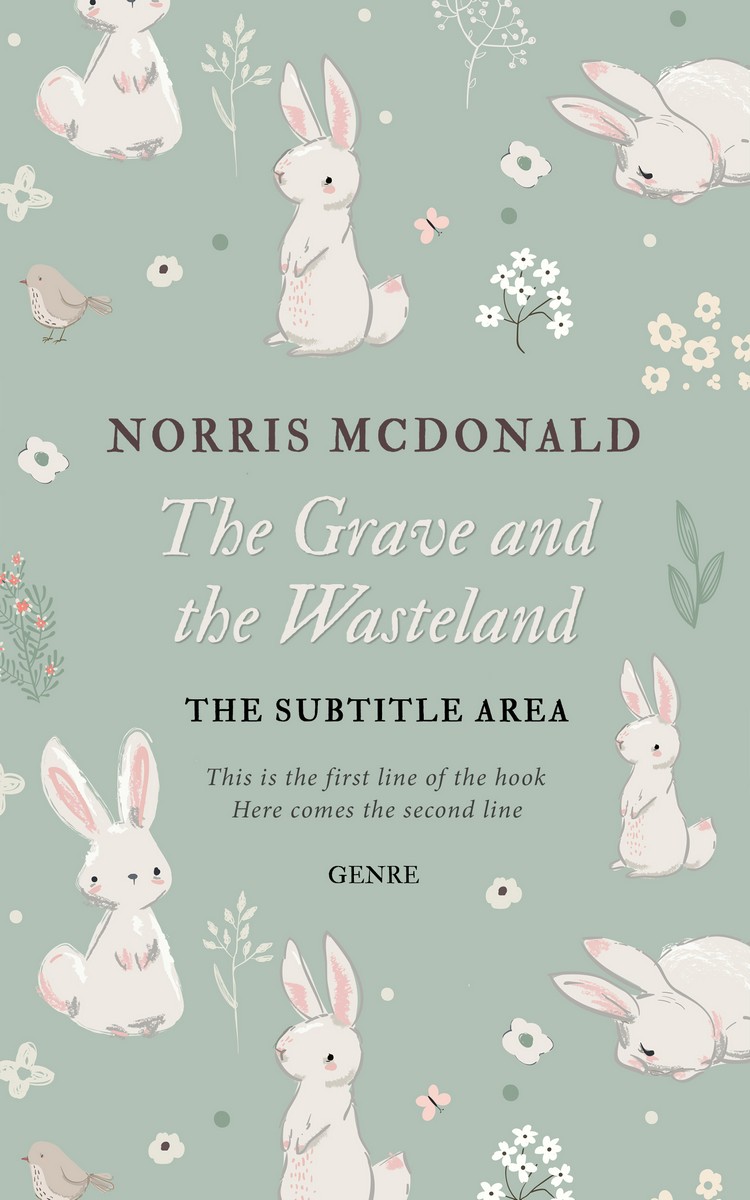 2D view of Premade Nature Book Cover - Green Spring