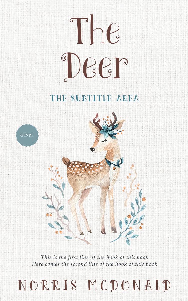 2D view of Premade Nature Book Cover - Pampas