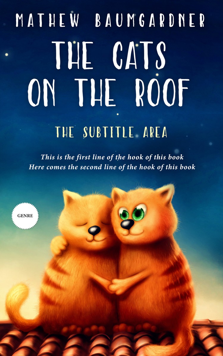 2D view of Premade Surreal Book Cover - Blue Zodiac