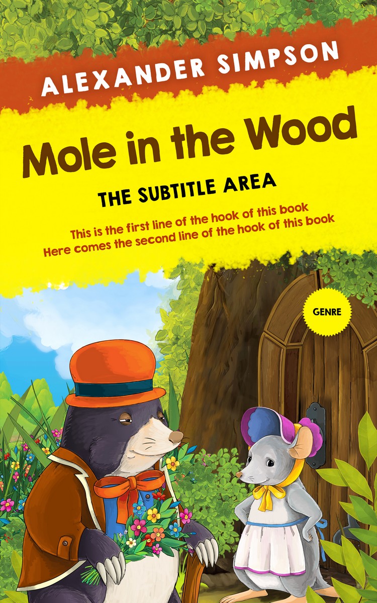 2D view of Premade Nature Book Cover - Lunar Green