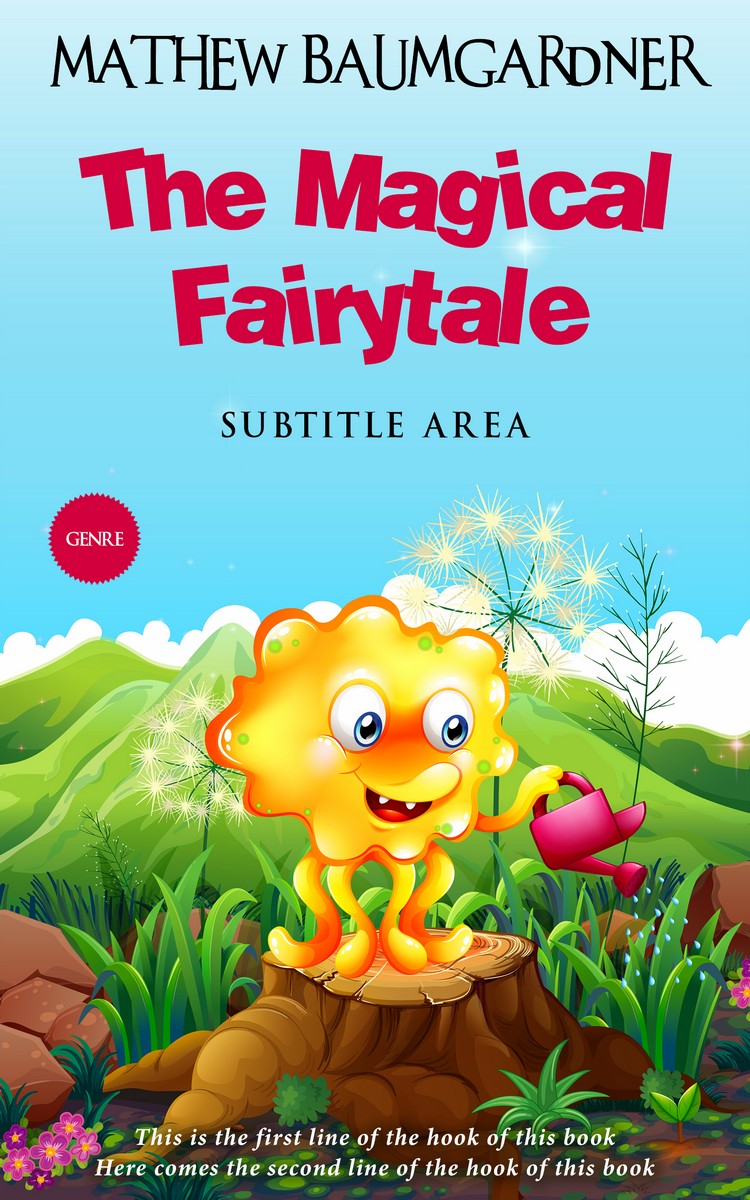 2D view of Premade Fantasy Book Cover - Spray