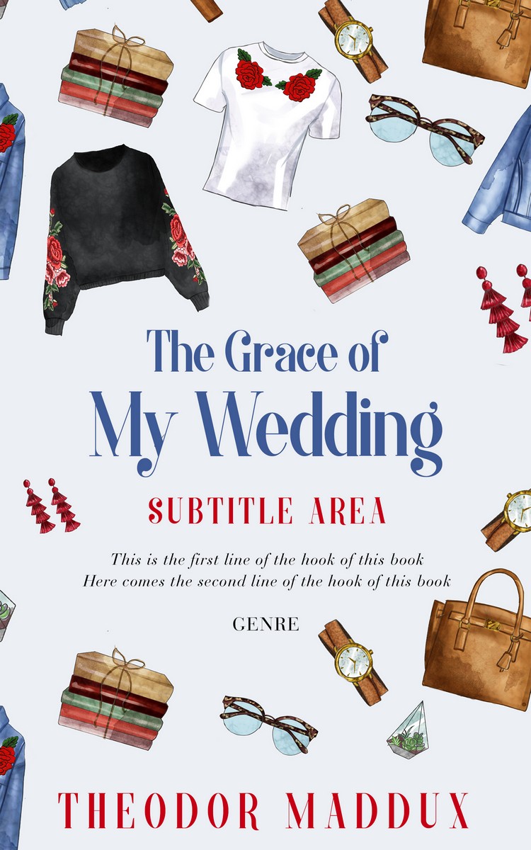 2D view of Premade Abstract Book Cover - Athens Gray