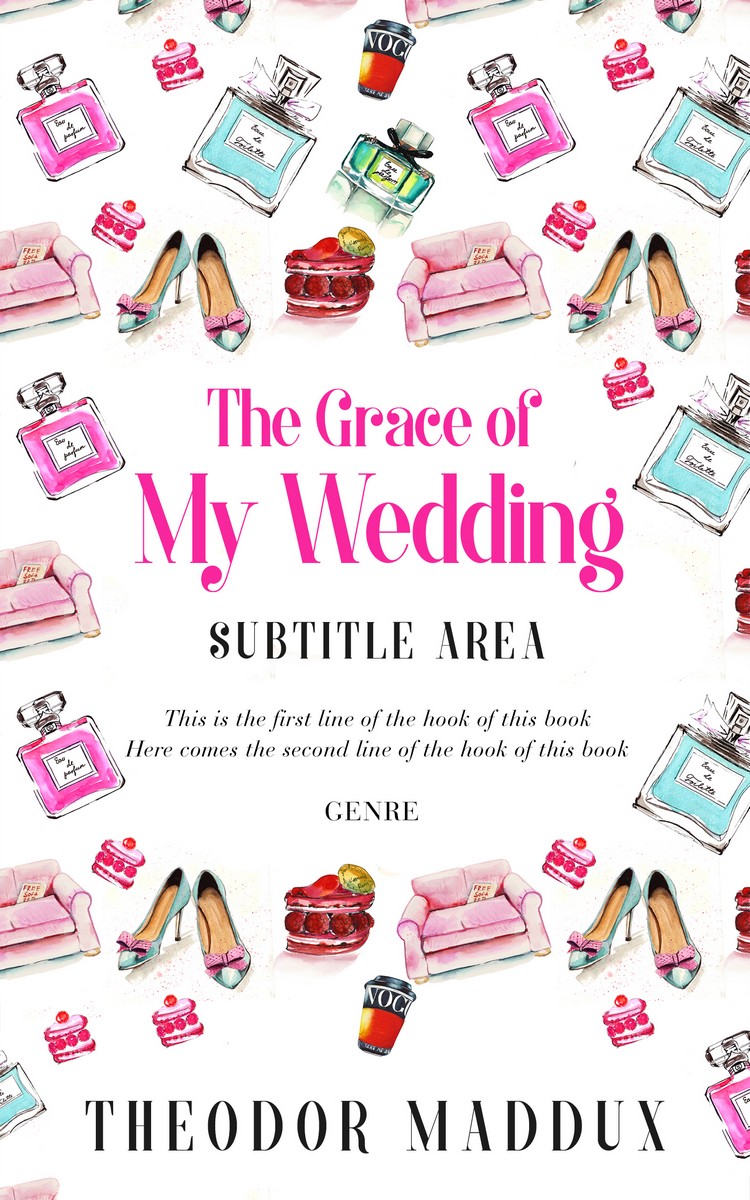 2D view of Premade Abstract Book Cover - Swiss Coffee