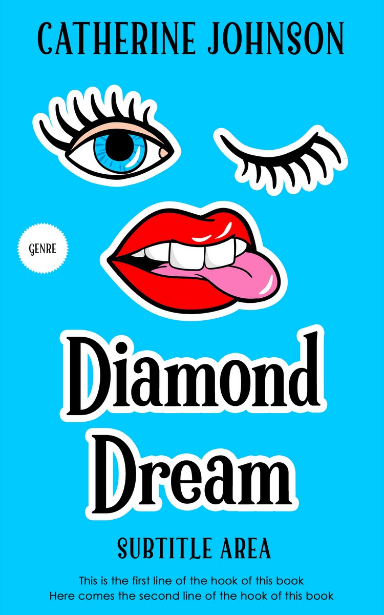 2D view of Premade Teen & Young Adult Book Cover - Bright Turquoise