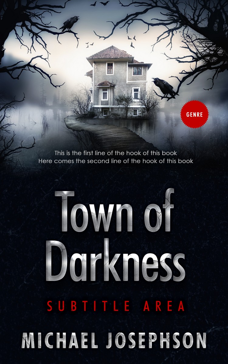 2D view of Premade Horror Book Cover - Pink Swan