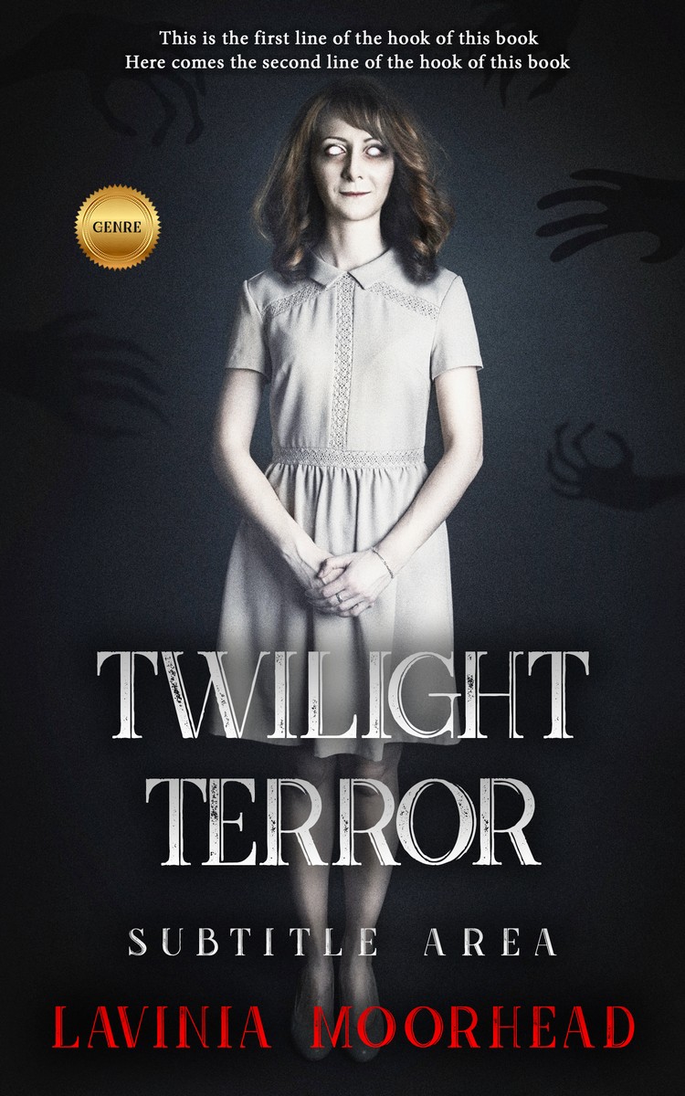 2D view of Premade Horror Book Cover - Shark