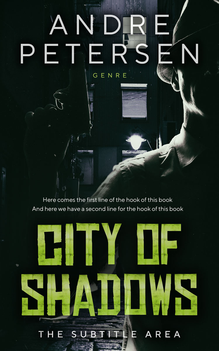 2D view of Premade Mystery & Thriller & Suspense Book Cover - Racing Green