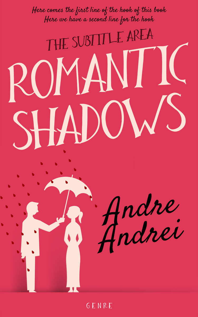 2D view of Premade Romance Book Cover - Cerise Red