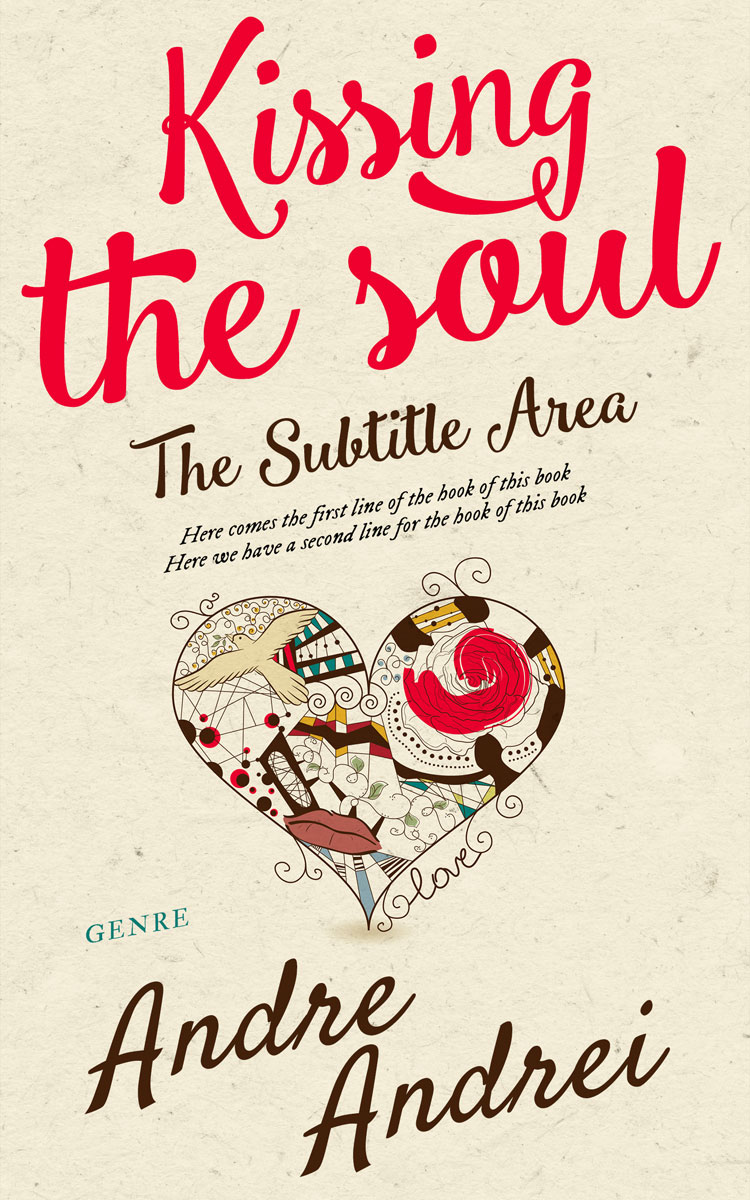 2D view of Premade Romance Book Cover - Parchment