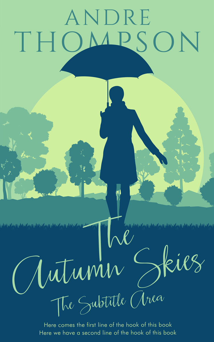 2D view of Premade Romance Book Cover - Chathams Blue