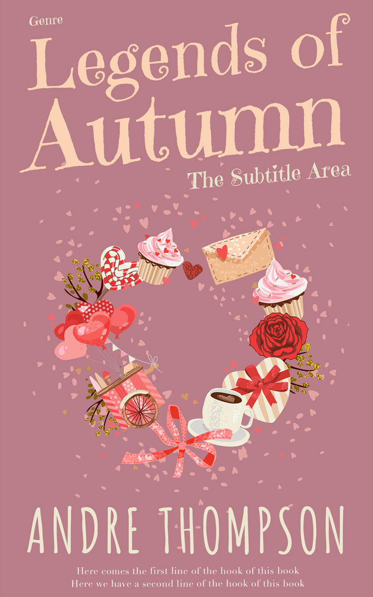 2D view of Premade Romance Book Cover - Old Rose