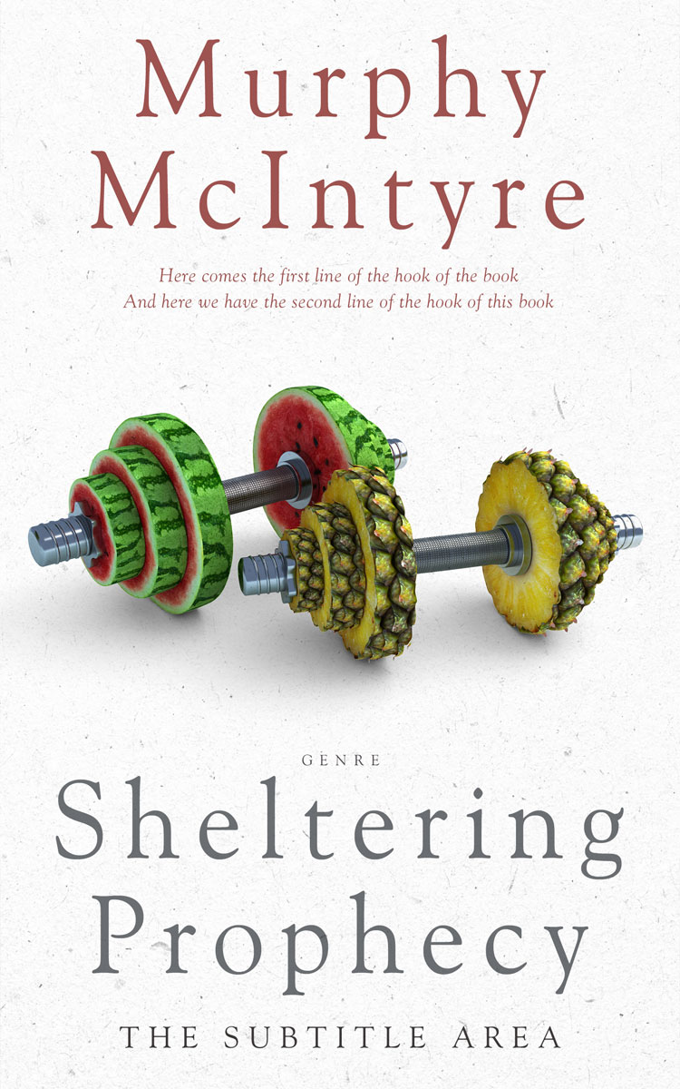 2D view of Premade Health & Dieting & Fitness Book Cover - Concrete