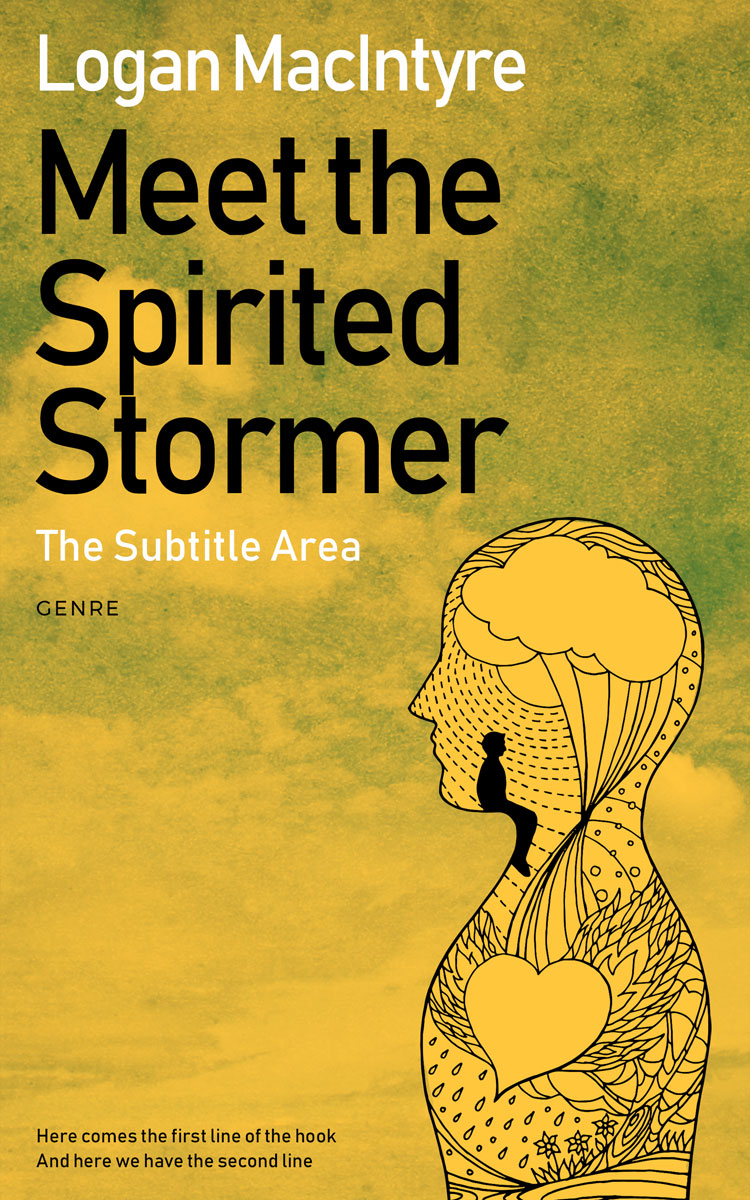 2D view of Premade Self-Improvement & Self-Help Book Cover - Old Gold