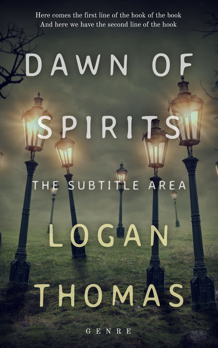 2D view of Premade Mystery & Thriller & Suspense Book Cover - Lunar Green