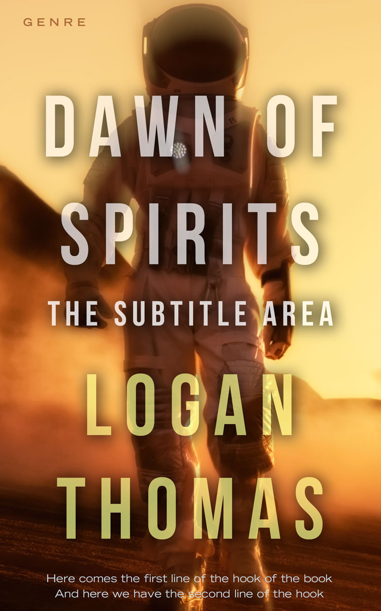 2D view of Premade Science Fiction Book Cover - Chalky