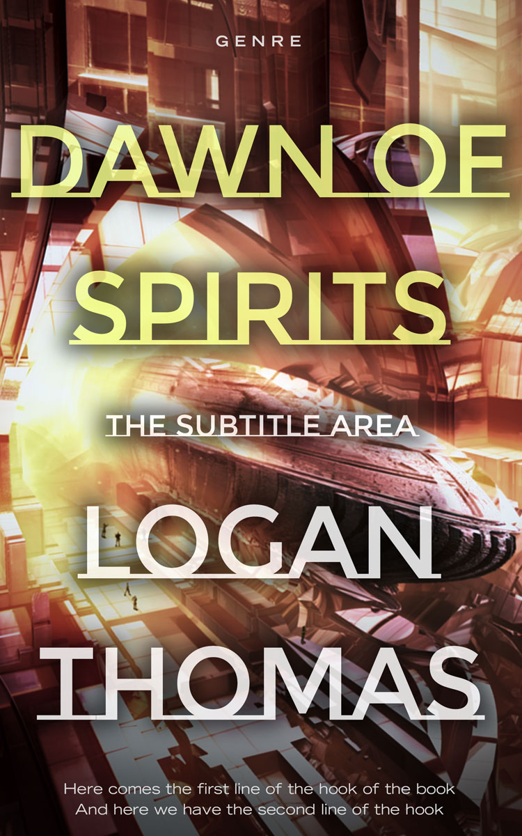 2D view of Premade Science Fiction Book Cover - Saddle