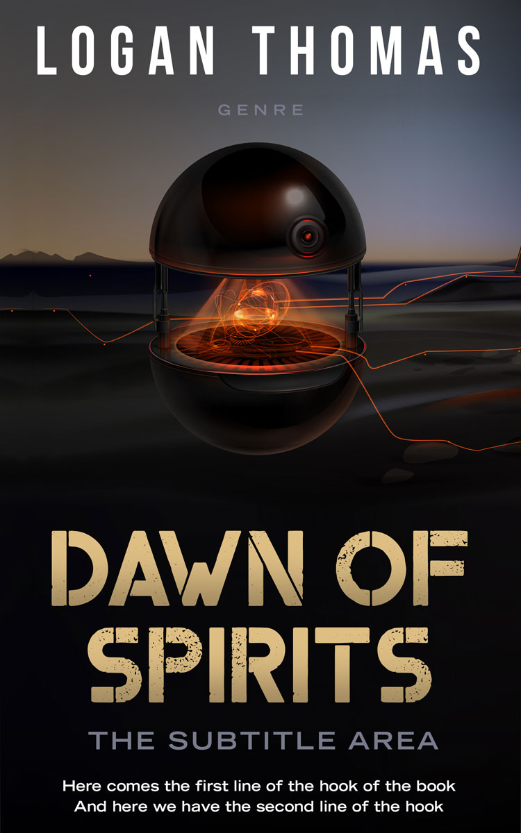 2D view of Premade Science Fiction Book Cover - Thunder