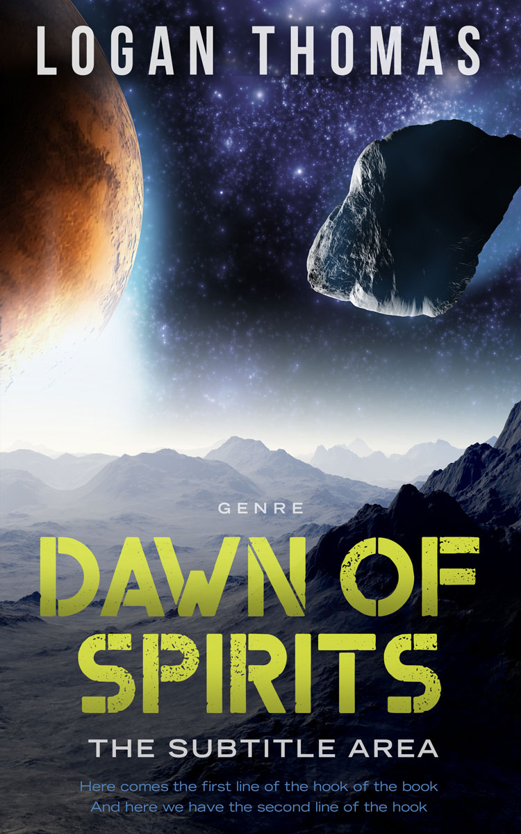 2D view of Premade Science Fiction Book Cover - Thistle Green