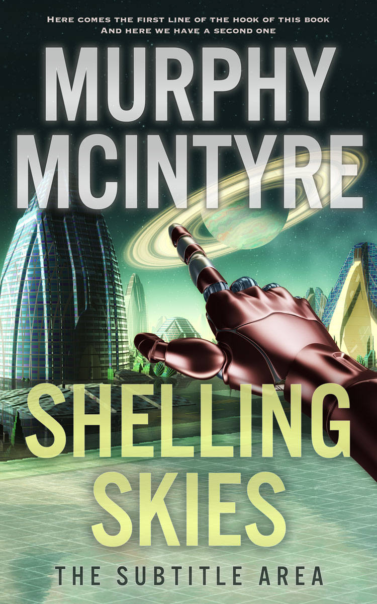 2D view of Premade Science Fiction Book Cover - Outer Space