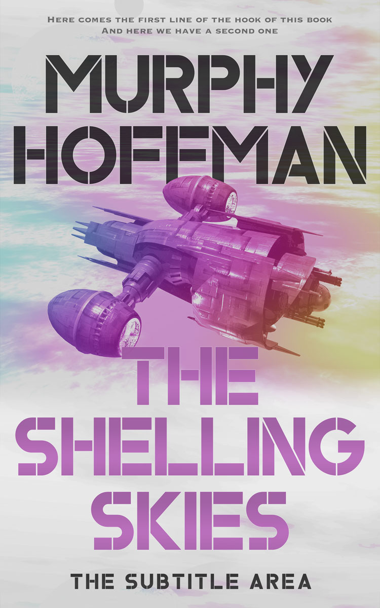 2D view of Premade Science Fiction Book Cover - Pale Slate