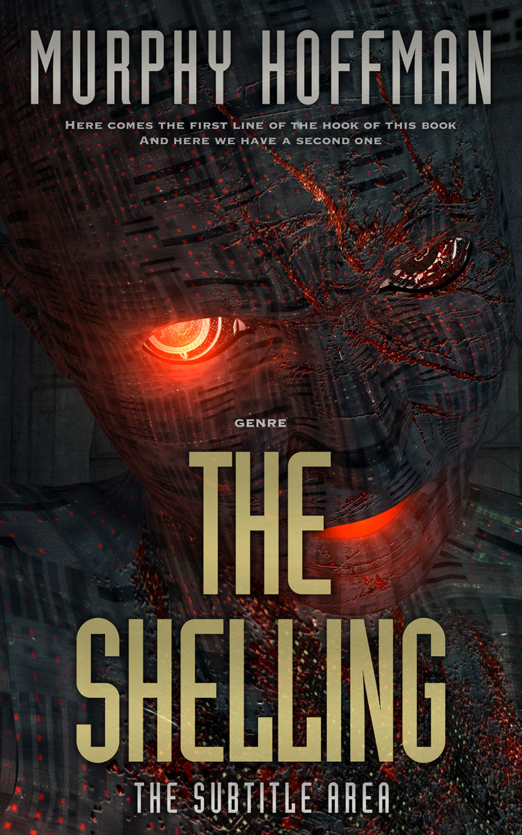 2D view of Premade Science Fiction Book Cover - Cocoa Brown