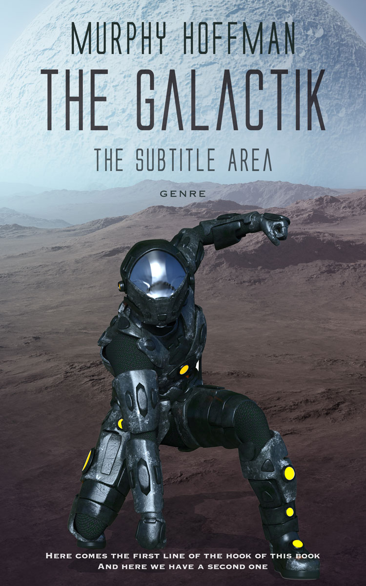 2D view of Premade Science Fiction Book Cover - Gravel