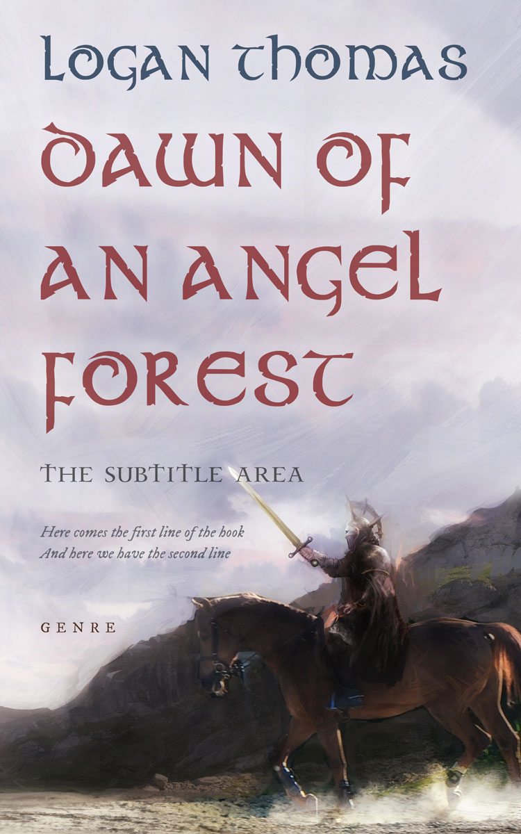 2D view of Premade Fantasy Book Cover - Gray Suit