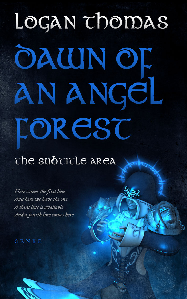 2D view of Premade Fantasy Book Cover - Ebony