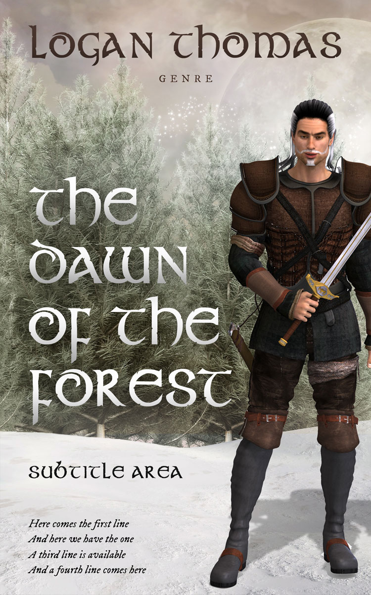 2D view of Premade Fantasy Book Cover - Cloud