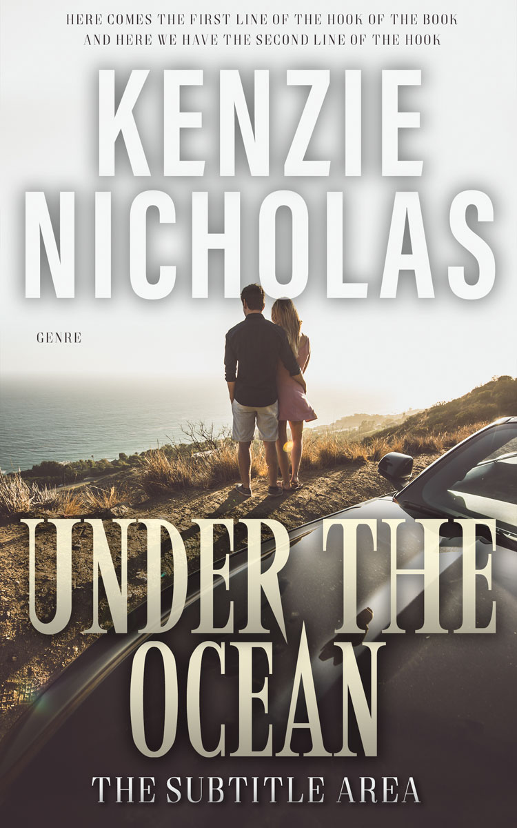 2D view of Premade Romance Book Cover - Taupe