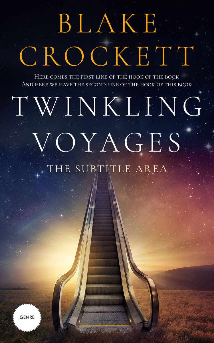 2D view of Premade Abstract Book Cover - Steel Gray