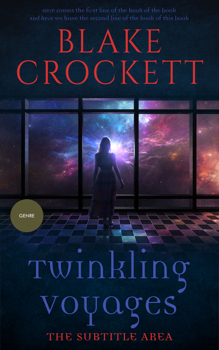 2D view of Premade Science Fiction Book Cover - Ebony