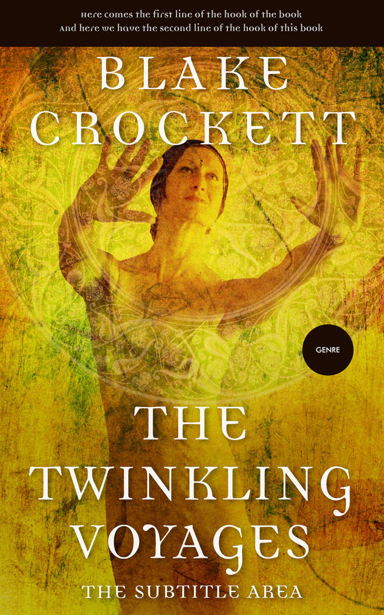 2D view of Premade Abstract Book Cover - Buttered Rum