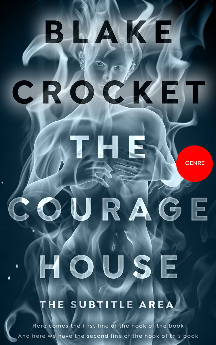 2D view of Premade Surreal Book Cover - Blue Dianne