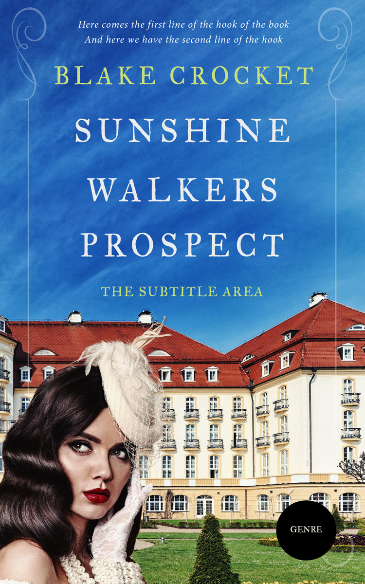 2D view of Premade Romance Book Cover - Cerulean Blue