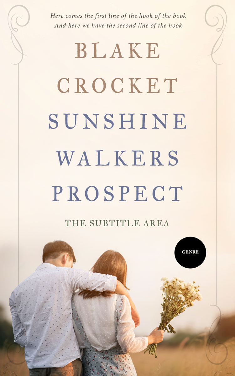 2D view of Premade Romance Book Cover - Merino