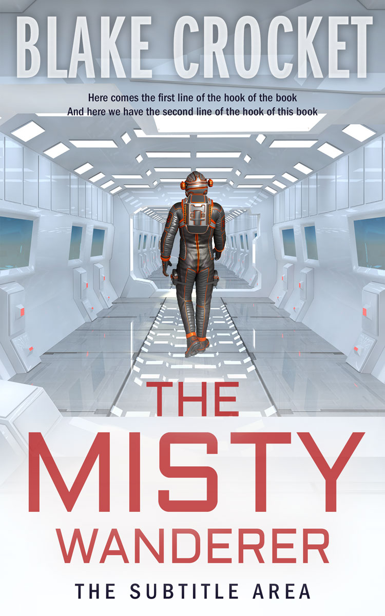 2D view of Premade Science Fiction Book Cover - Ghost