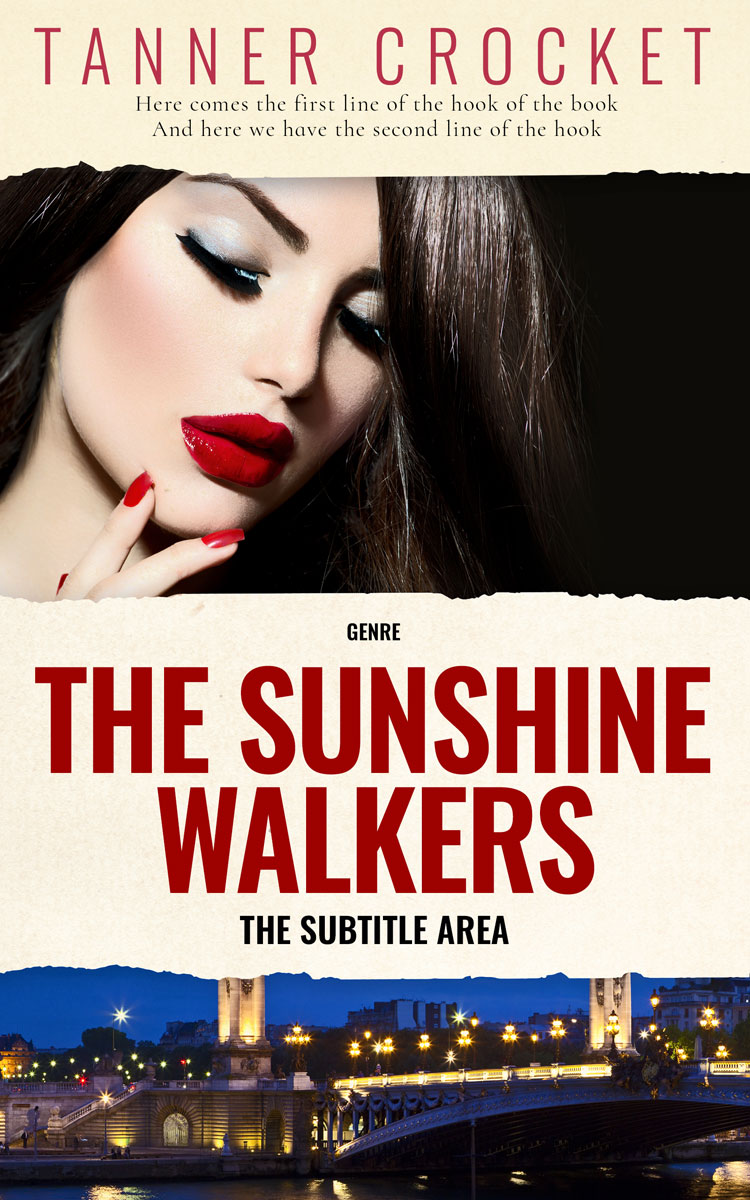 2D view of Premade Romance Book Cover - Parchment