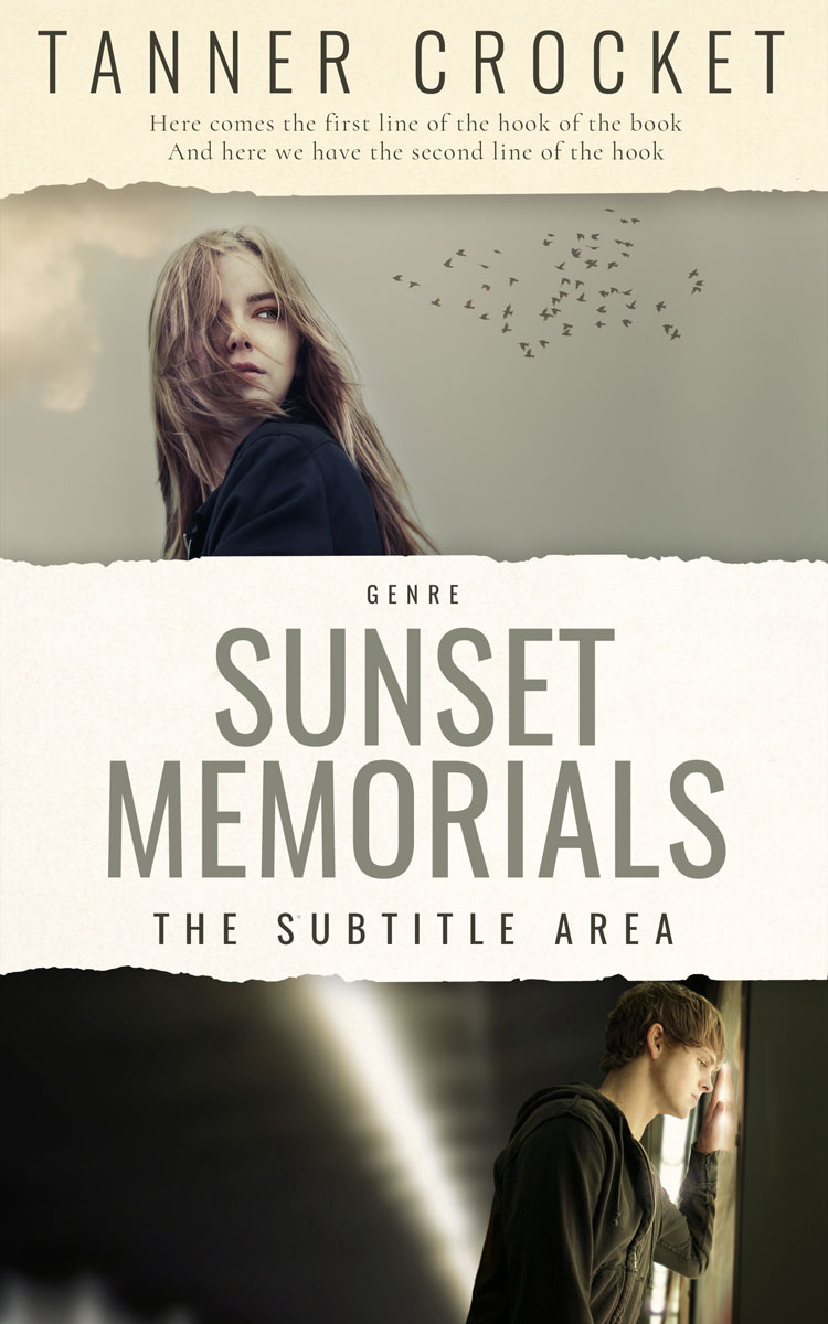 2D view of Premade Romance Book Cover - Log Cabin