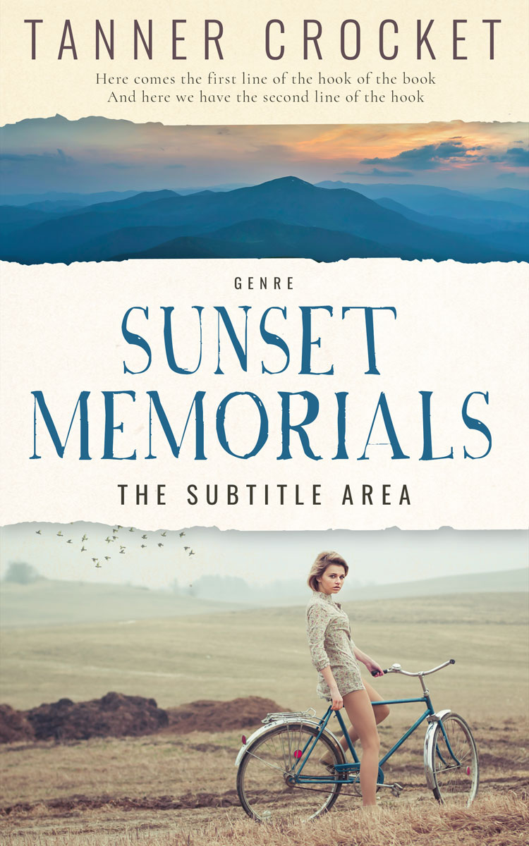 2D view of Premade Romance Book Cover - Satin Linen