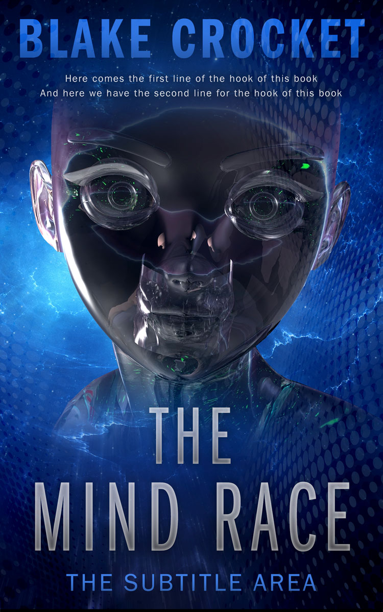 2D view of Premade Science Fiction Book Cover - Bunting