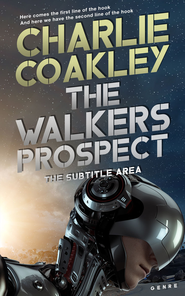 2D view of Premade Science Fiction Book Cover - Outer Space