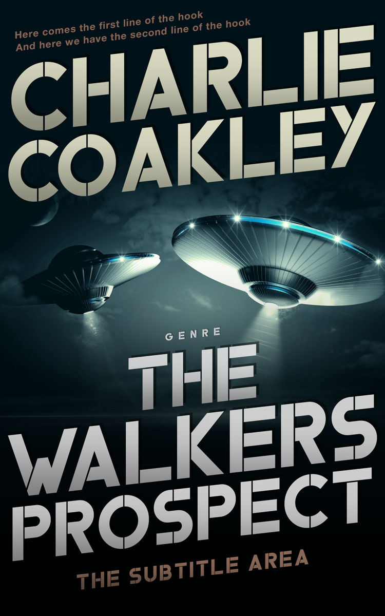 2D view of Premade Science Fiction Book Cover - Mist Gray