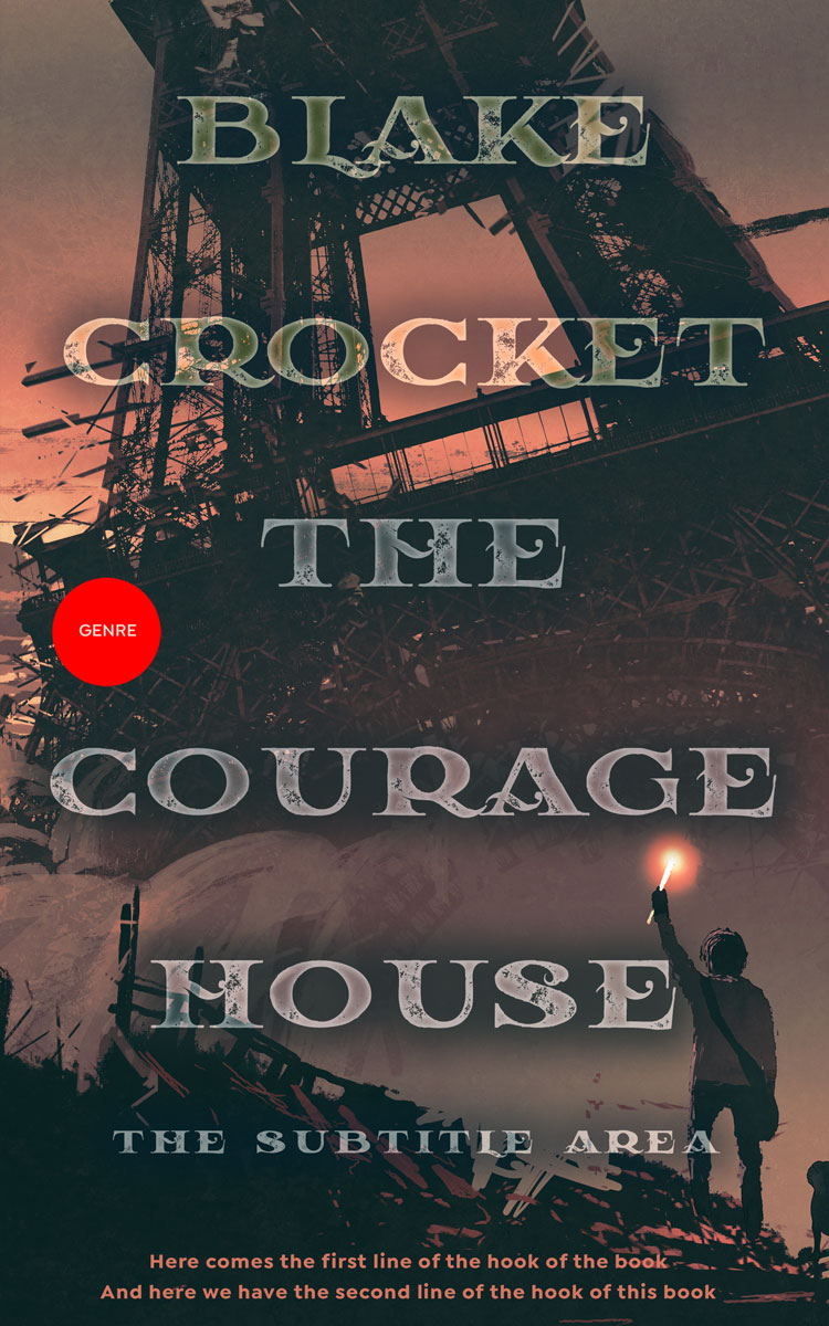 2D view of Premade Apocalyptica Book Cover - Outer Space