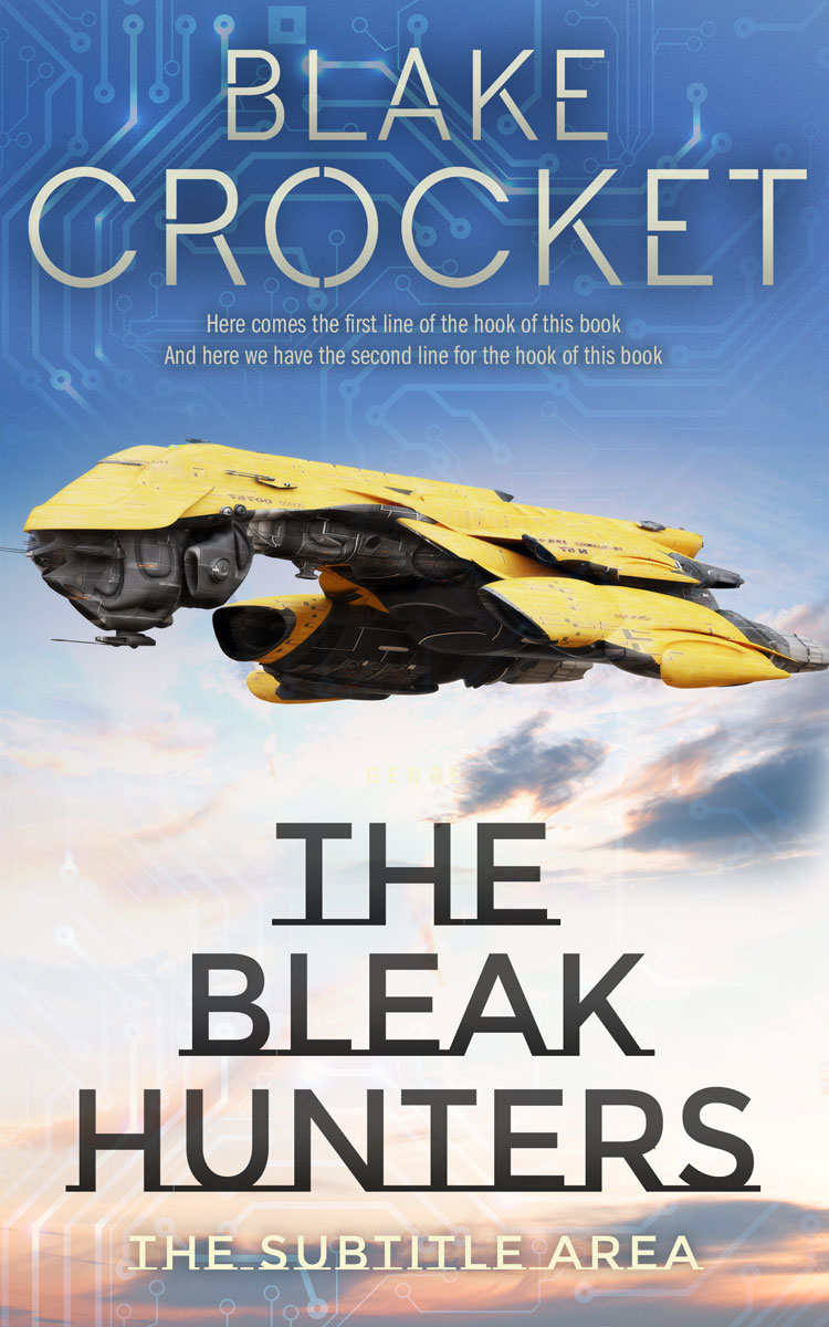 2D view of Premade Science Fiction Book Cover - East Bay