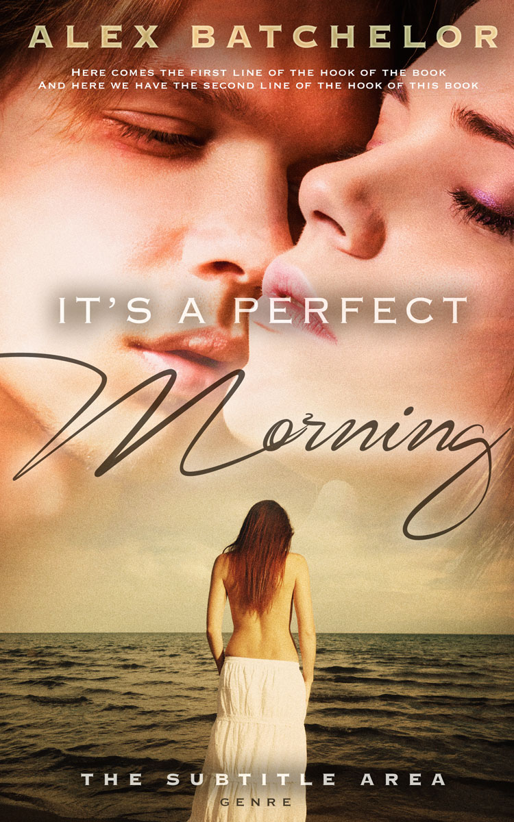 2D view of Premade Romance Book Cover - Tan