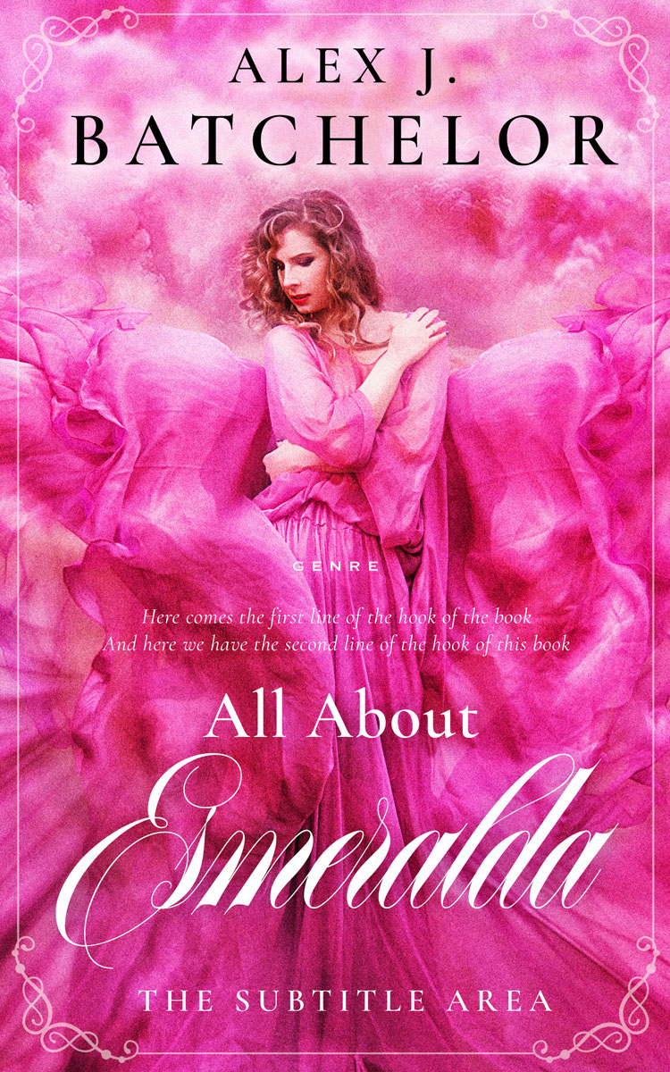 2D view of Premade Royal Romance Book Cover - Cerise