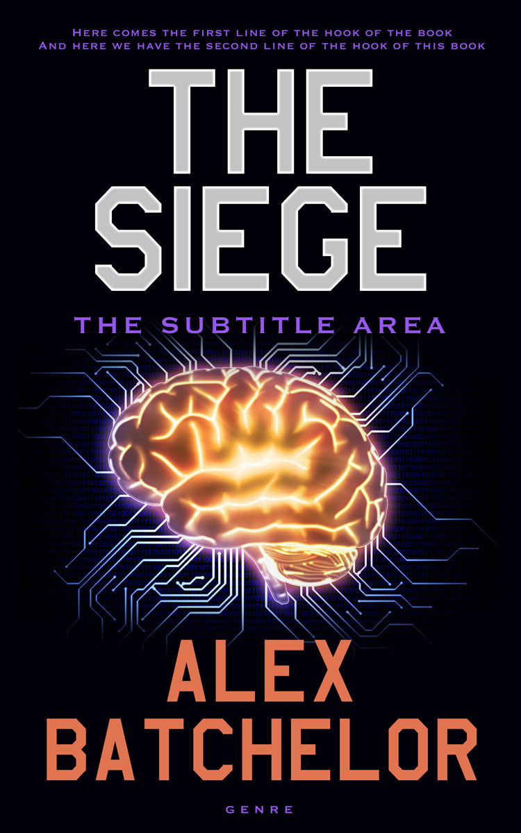 2D view of Premade Science Fiction Book Cover - Ebony